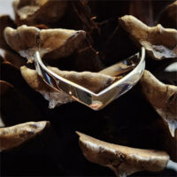 Sterling Silver Double "V" Ring