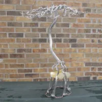 Handcrafted Gemstone Display Trees with Yellow Calcite