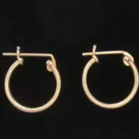 Gold Filled 12mm Snap Down Hoop Earring
