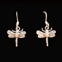 Sterling Silver Drangonfly Dangle Earrings