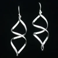 Sterling Silver Spiral Dangle Earring with Ear Wire