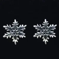 Sterling Silver Snowflake Post Earrings