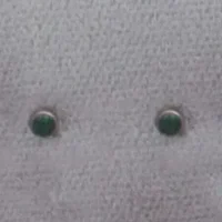 Sterling Silver 2mm Bezel with Malachite Stud Earring