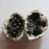 Galena in Quartz Geode