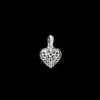 Sterling Silver Heart-Puffed Filigree Pendant - Image 2