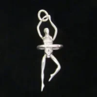 Sterling Silver Hula Hoop Person Pendant