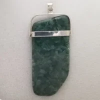 STERLING SILVER JADE PENDANT