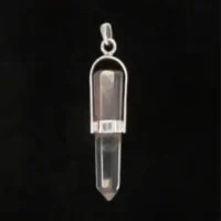 Sterling Silver Natural Quartz Phantom Point Pendant