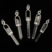 SS QUARTZ CRYSTALS WITH JUMP RING