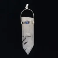 SS QUARTZ CRYSTAL WITH BLACK TOURMALINE CRYSTALS