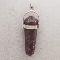 SS LEPIDOLITE PENDANT