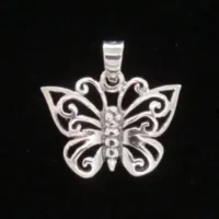 Sterling Silver Butterfly - Open Swirl Pendant