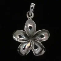 Sterling Silver Frangipani-17.5mm Pendant