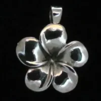 Sterling Silver Hibiscus 15mm Pendant