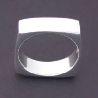 Sterling Silver Square-6mm Band Ring