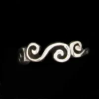 Sterling Silver Four Swirl Toe Ring