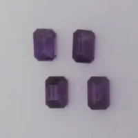 Amethyst 4pc Step Cut Loose Gemstones