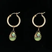 SS HOOP EARRING WITH CHARM