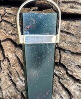 Sterling Silver Bloodstone Slab Pendant