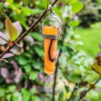 Sterling Silver Banded Carnelian Slab Pendant