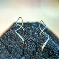 14k Gold Small Corkscrew Earrings