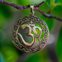 Bronze Om In Circle