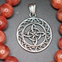 Stainless Steel Witch's Knot With Border